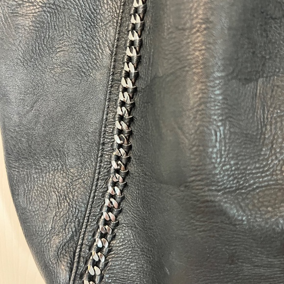 Large Black Gunmetal Chain Purse Witchy WhimsyGoth Aesthetic tote Bag - Picture 3 of 6